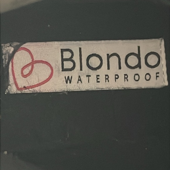 Blondo Camila Waterproof Leather Boots Black Buckle Details Moto Boho Size 9.5 - Picture 8 of 12